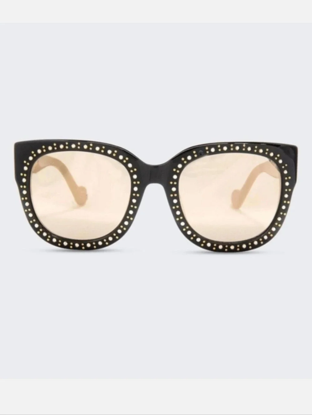 Elton John Legend Black Studded Oversized  Sunglasses